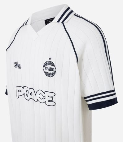 Camisa Polo Boxy en Punto con Bordado Localizado 8