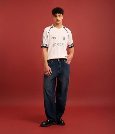 Camisa Polo Boxy en Punto con Bordado Localizado 2