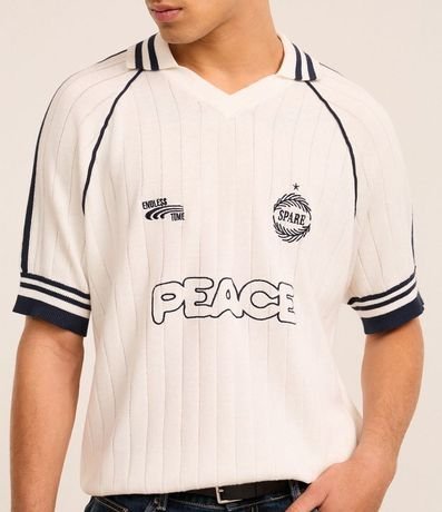 Camisa Polo Boxy en Punto con Bordado Localizado 3