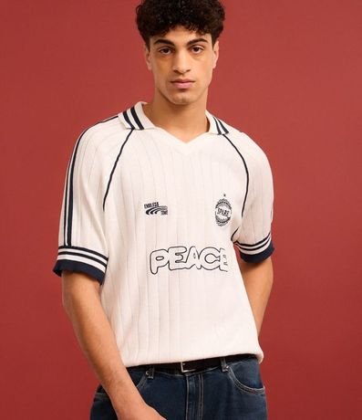 Camisa Polo Boxy en Punto con Bordado Localizado 5