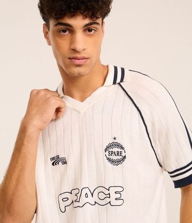 Camisa Polo Boxy en Punto con Bordado Localizado 6