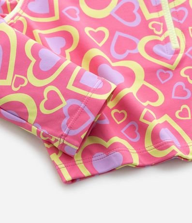 Bikini Infantil con Estampa de Corazones y Protección UV - Talle 5 a 14 años 6