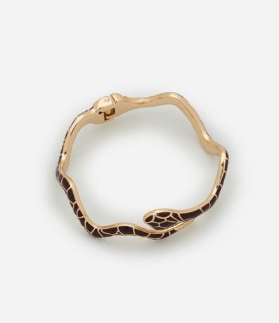 Pulsera con Abertura en Forma de Serpiente Bicolor Esmaltada 2