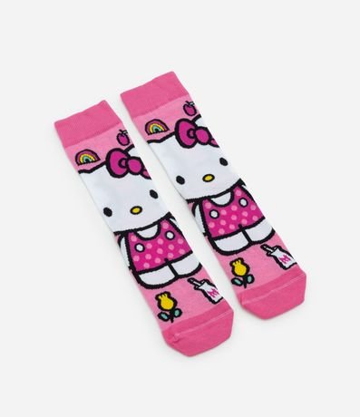 Media Caña Larga en Algodón con Estampa Hello Kitty 4