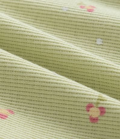 Conjunto Infantil con Estampa Floral Liberty Canelado - Talle 0 a 18 Meses 12