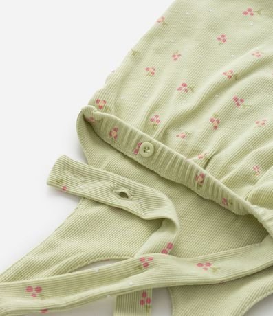 Conjunto Infantil con Estampa Floral Liberty Canelado - Talle 0 a 18 Meses 13