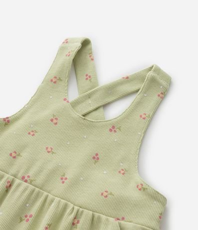 Conjunto Infantil con Estampa Floral Liberty Canelado - Talle 0 a 18 Meses 15