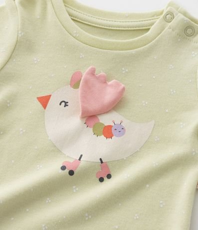 Body Infantil en Suedine con Estampa de Pajaros - Talle RN a 18 Meses 8