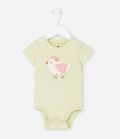 Body Infantil en Suedine con Estampa de Pajaros - Talle RN a 18 Meses 2