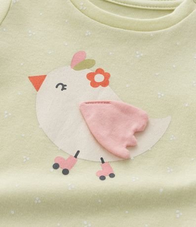 Body Infantil en Suedine con Estampa de Pajaros - Talle RN a 18 Meses 7