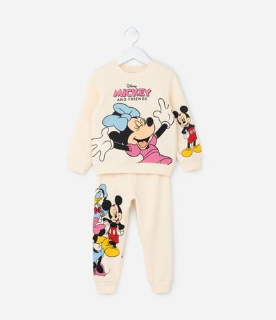 Conjunto Infantil en Algodón Calentito con Estampa Minnie y Amigos - Talle 1 a 6 años