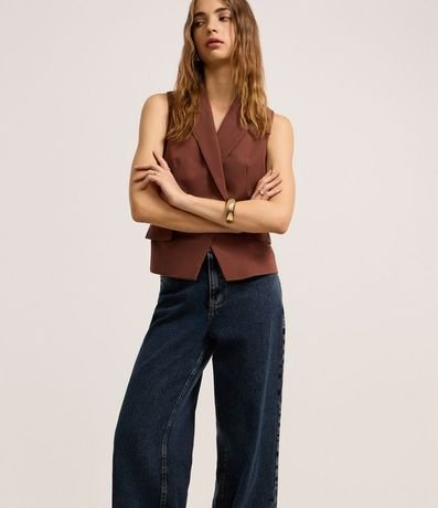 Pantalón Wide Leg en Jeans con Tiro Alto 2