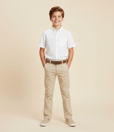 Camisa Infantil en Viscolino con Bolsillo - Talle 5 a 14 años