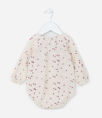Body Infantil Texturizado con Estampa Floral - Talle 0 a 18 meses 2