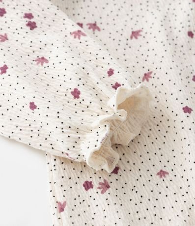 Body Infantil Texturizado con Estampa Floral - Talle 0 a 18 meses 3