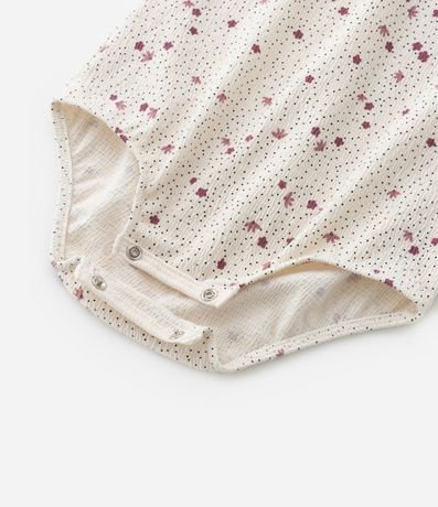 Body Infantil Texturizado con Estampa Floral - Talle 0 a 18 meses 5
