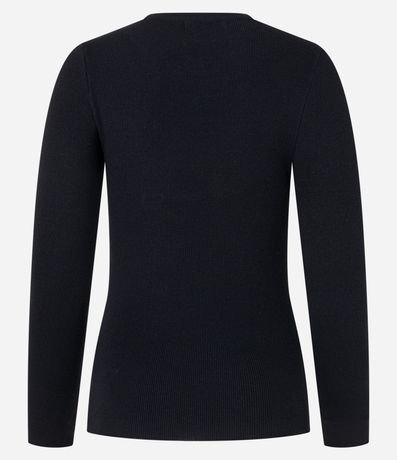 Blusa Acanalada en Punto con Detalle Metalizado y Cutout 9