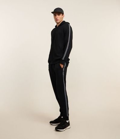 Pantalón Deportiva con Cintura Elástica y Detalle Lateral Contrastante