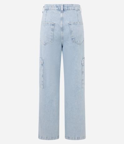 Pantalón años 90 en Jeans con Cintura Alta y Bolsillos Laterales 2