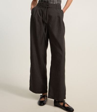 Pantalón Pantalona en Sastrería con Cinturón Fino 3