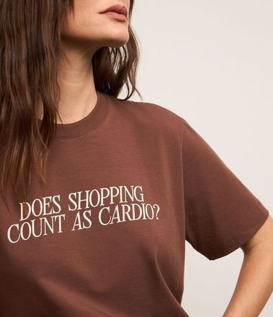 Remera en Algodón con Lettering Shopping As Cardio 4