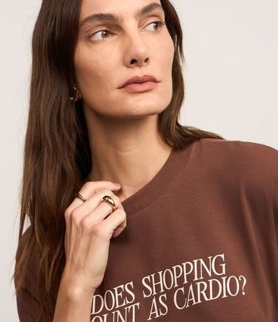 Remera en Algodón con Lettering Shopping As Cardio 6