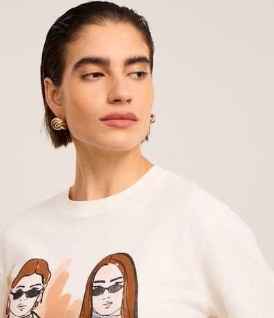 Remera en Algodón con Estampa Mujeres Fashion 4
