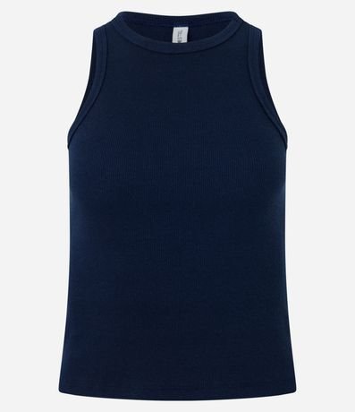 Blusa Musculosa Básica en Rib con Ligera Textura 4