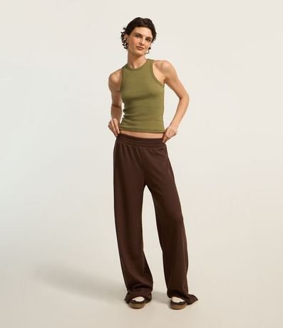 Pantalón Recto en Rib Texturizada 2