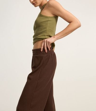 Pantalón Recto en Rib Texturizada 4