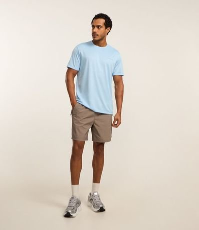 Bermuda Deportiva en Poliamida con Cintura Elástica y Bolsillos con Cremallera 1