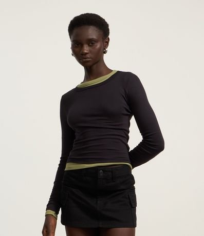 Blusa en Rib con Cuello Redondo 3