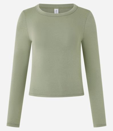 Blusa en Rib con Cuello Redondo 5
