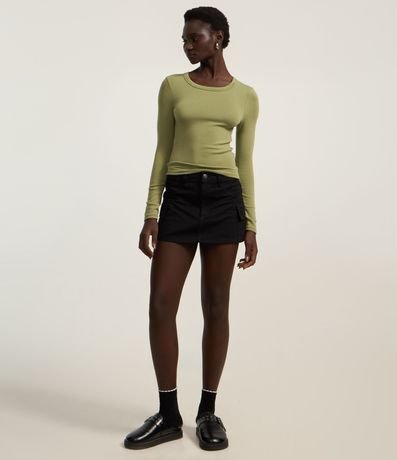 Blusa en Rib con Cuello Redondo 2