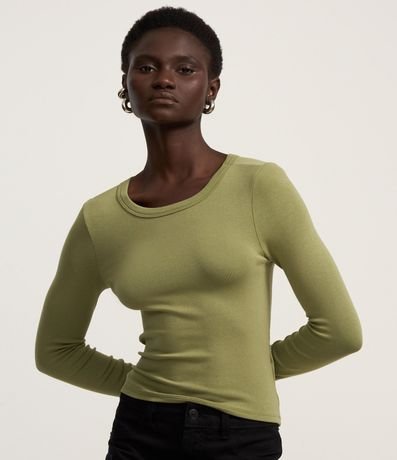 Blusa en Rib con Cuello Redondo 3