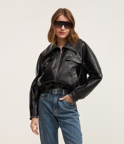 Pantalón Recto en Jeans con Brillos de Strass 2