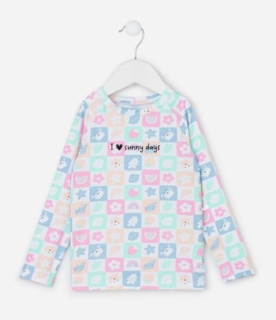 Conjunto Infantil con Protección UV Estampa Tropical y Flores 3D - Talle 1 a 4 años 2