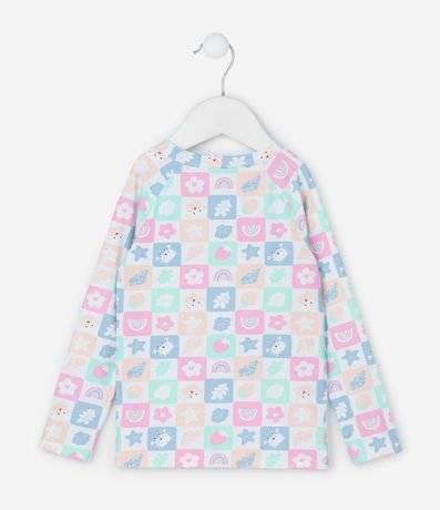 Conjunto Infantil con Protección UV Estampa Tropical y Flores 3D - Talle 1 a 4 años 3