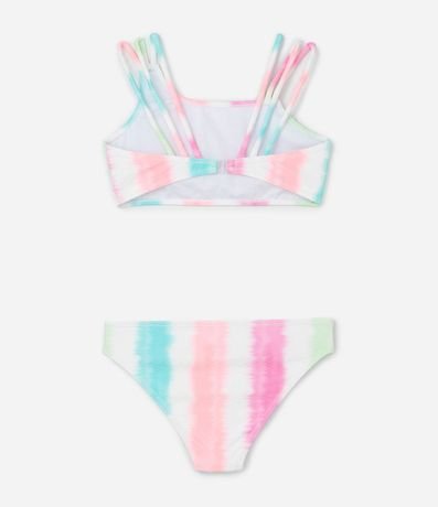 Bikini Infantil en Microfibra con Estampa Degrade Texturizado - Talle 5 a 14 años 2