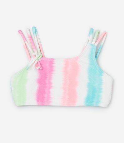 Bikini Infantil en Microfibra con Estampa Degrade Texturizado - Talle 5 a 14 años 3