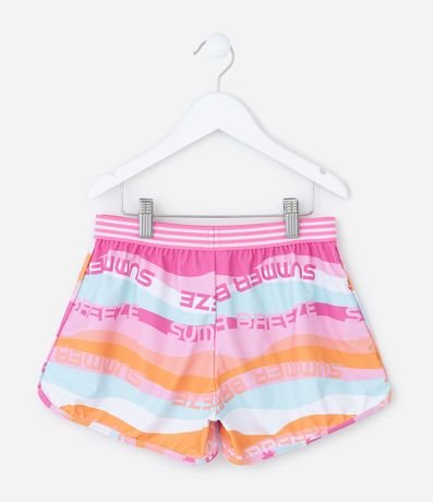 Short Infantil en Microfibra con Estampa de Ondas - Talle 5 a 14 años 2