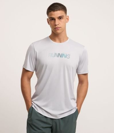 Remera Deportiva em  Tecnologia Dry con Estampa Running Refletiva