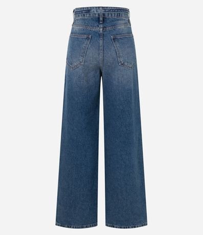 Pantalón Wide Leg en Jeans con Recorte Delantero 6