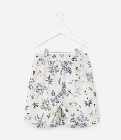 Bermuda Infantil con Estampa Follaje - Talle 5 A 14 años 2