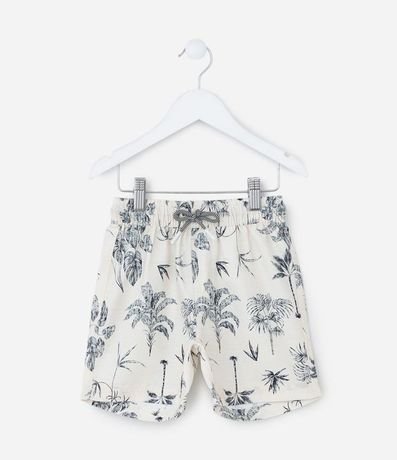 Bermuda Infantil con Estampa Follaje - Talle 5 A 14 años