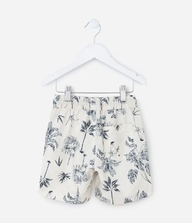 Bermuda Infantil con Estampa Follaje - Talle 5 A 14 años 2