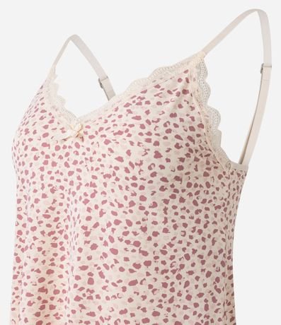 Pijama Short Doll en Microfibra con Estampa de Animal Print Leopardo 5