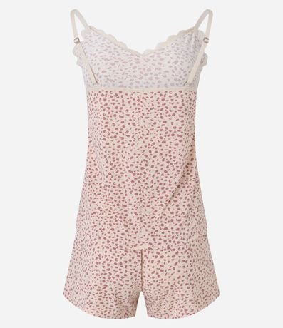 Pijama Short Doll en Microfibra con Estampa de Animal Print Leopardo 6
