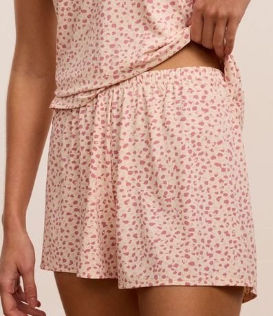 Pijama Short Doll en Microfibra con Estampa de Animal Print Leopardo 3