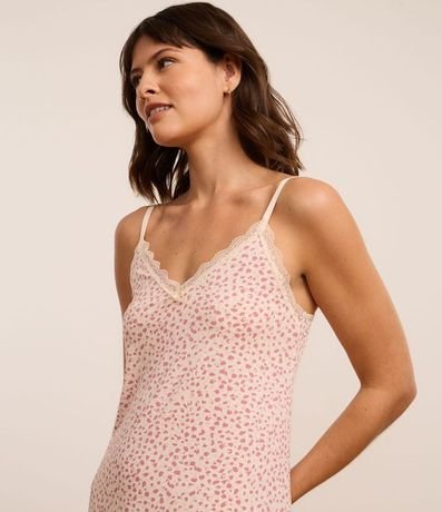 Camisón Corta en Microfibra con Estampa Leopardo Animal Print y Breteles 3